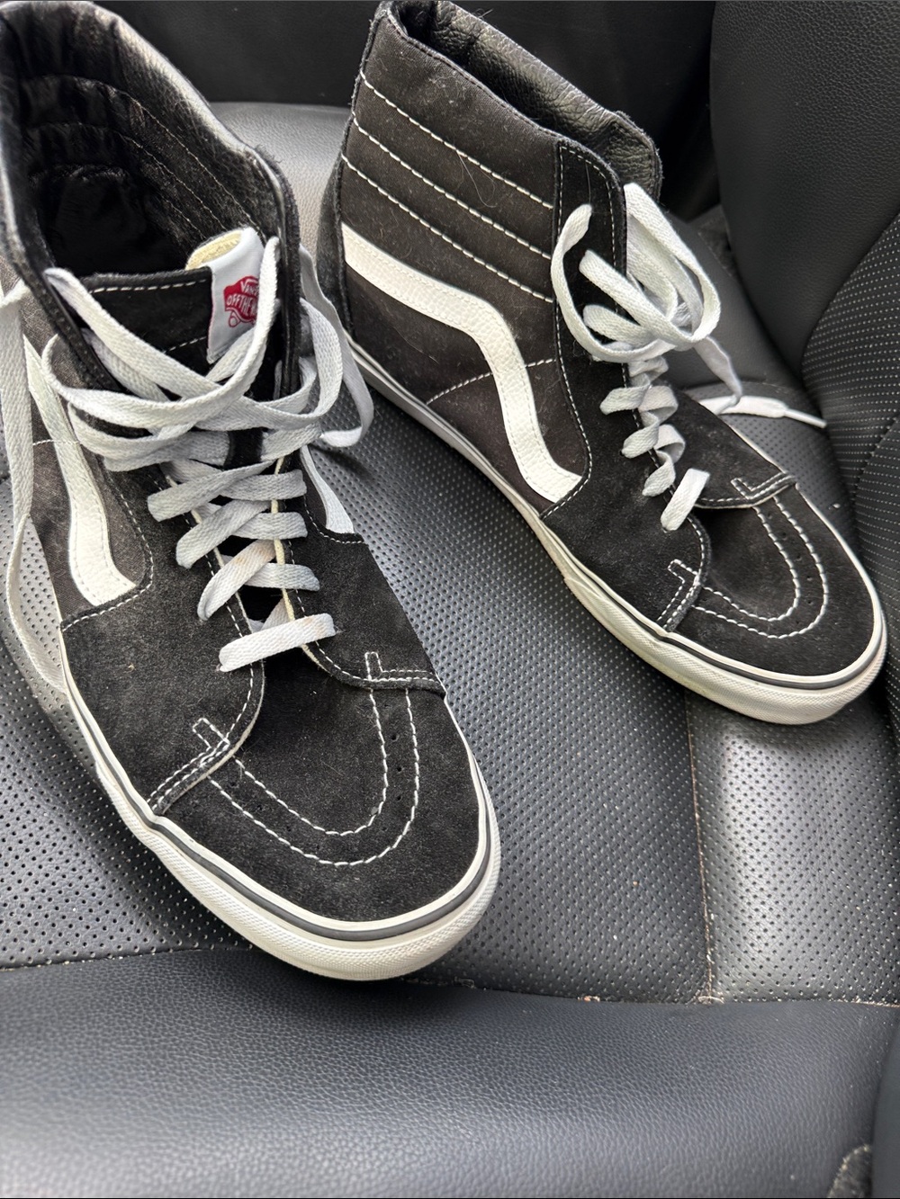Vans Black and White Sk8-Hi Men's High-Top Sneakers